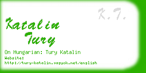 katalin tury business card